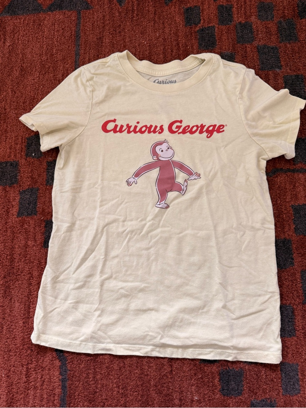 Women’s Cream T-Shirt with Red Graphic